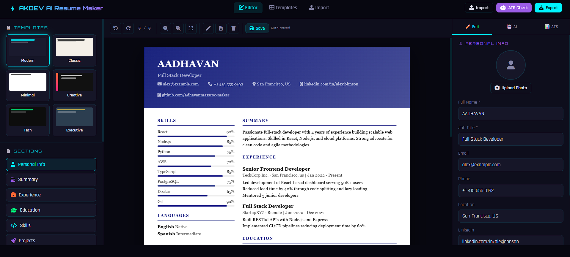 Resume Builder